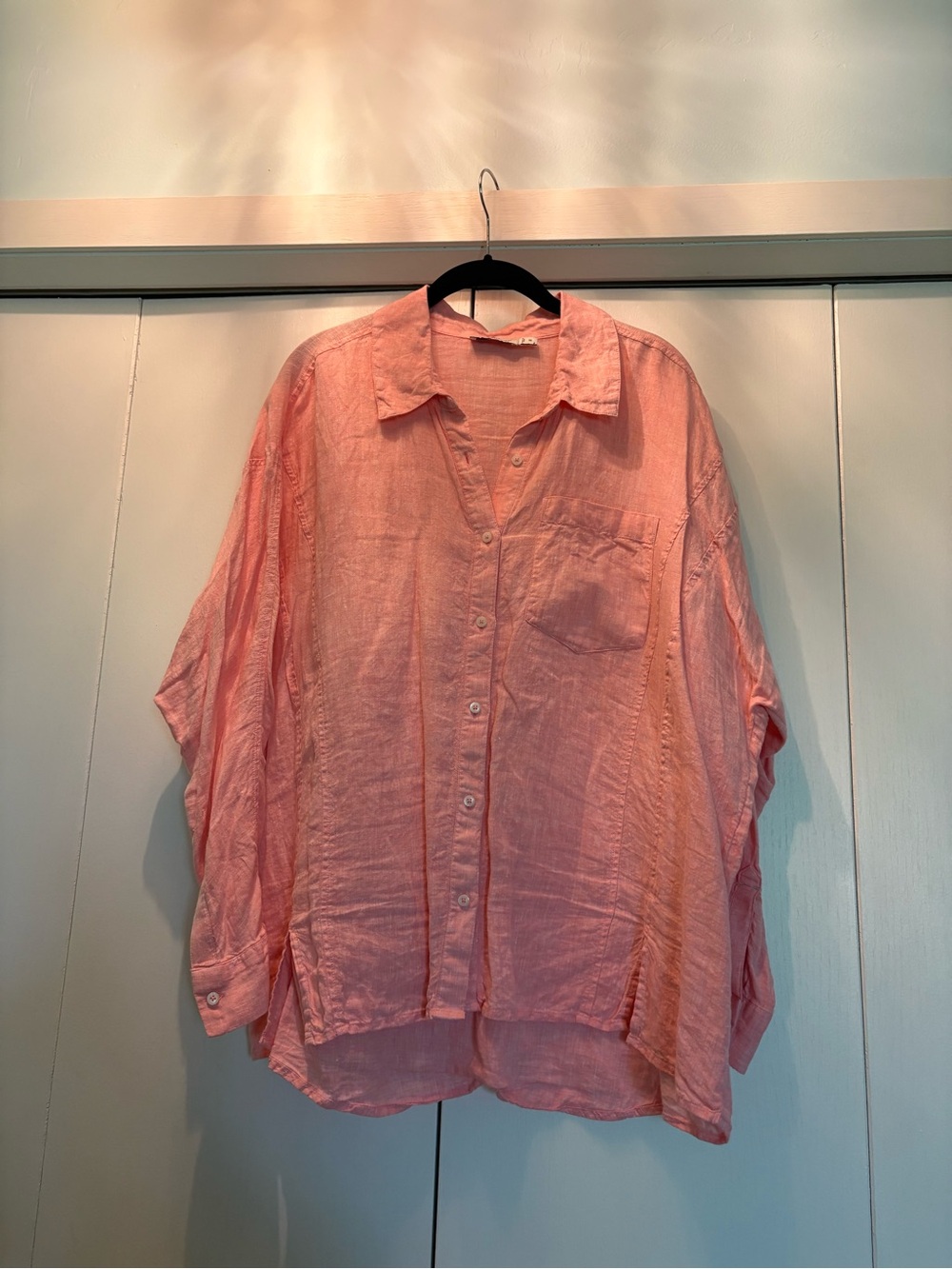 Vineyard Vines Coral-Peach Linen Button Shirt